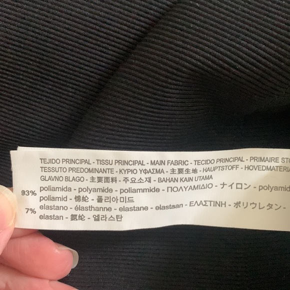 ZARA Black Bodycon Dress Ribbed M - Picture 11 of 11